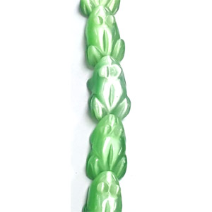CAT'S EYE FROG 15X20MM  LIGHT GREEN
